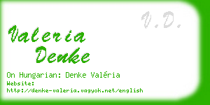 valeria denke business card